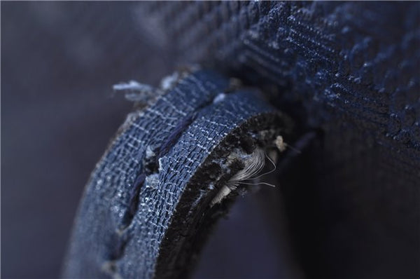 Authentic GUCCI Vintage Diamante Shoulder Tote Bag PVC Leather 353397 Blue 4279E