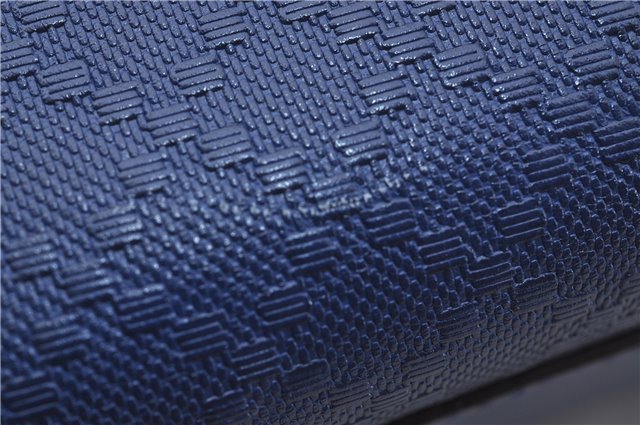 Authentic GUCCI Vintage Diamante Shoulder Tote Bag PVC Leather 353397 Blue 4279E