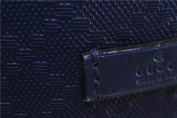 Authentic GUCCI Vintage Diamante Shoulder Tote Bag PVC Leather 353397 Blue 4279E