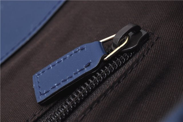 Authentic GUCCI Vintage Diamante Shoulder Tote Bag PVC Leather 353397 Blue 4279E