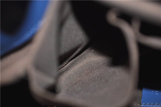 Authentic GUCCI Vintage Diamante Shoulder Tote Bag PVC Leather 353397 Blue 4279E