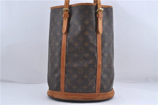 Authentic Louis Vuitton Monogram Bucket GM Shoulder Bag M42236 LV Junk 4282D