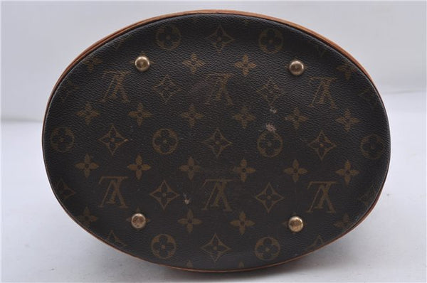 Authentic Louis Vuitton Monogram Bucket GM Shoulder Bag M42236 LV Junk 4282D