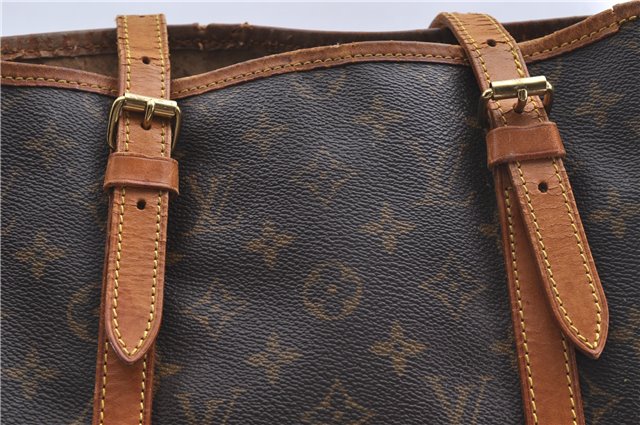 Authentic Louis Vuitton Monogram Bucket GM Shoulder Bag M42236 LV Junk 4282D