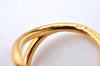 Authentic HERMES Scarf Ring Jumbo Circle Design Gold 4282E