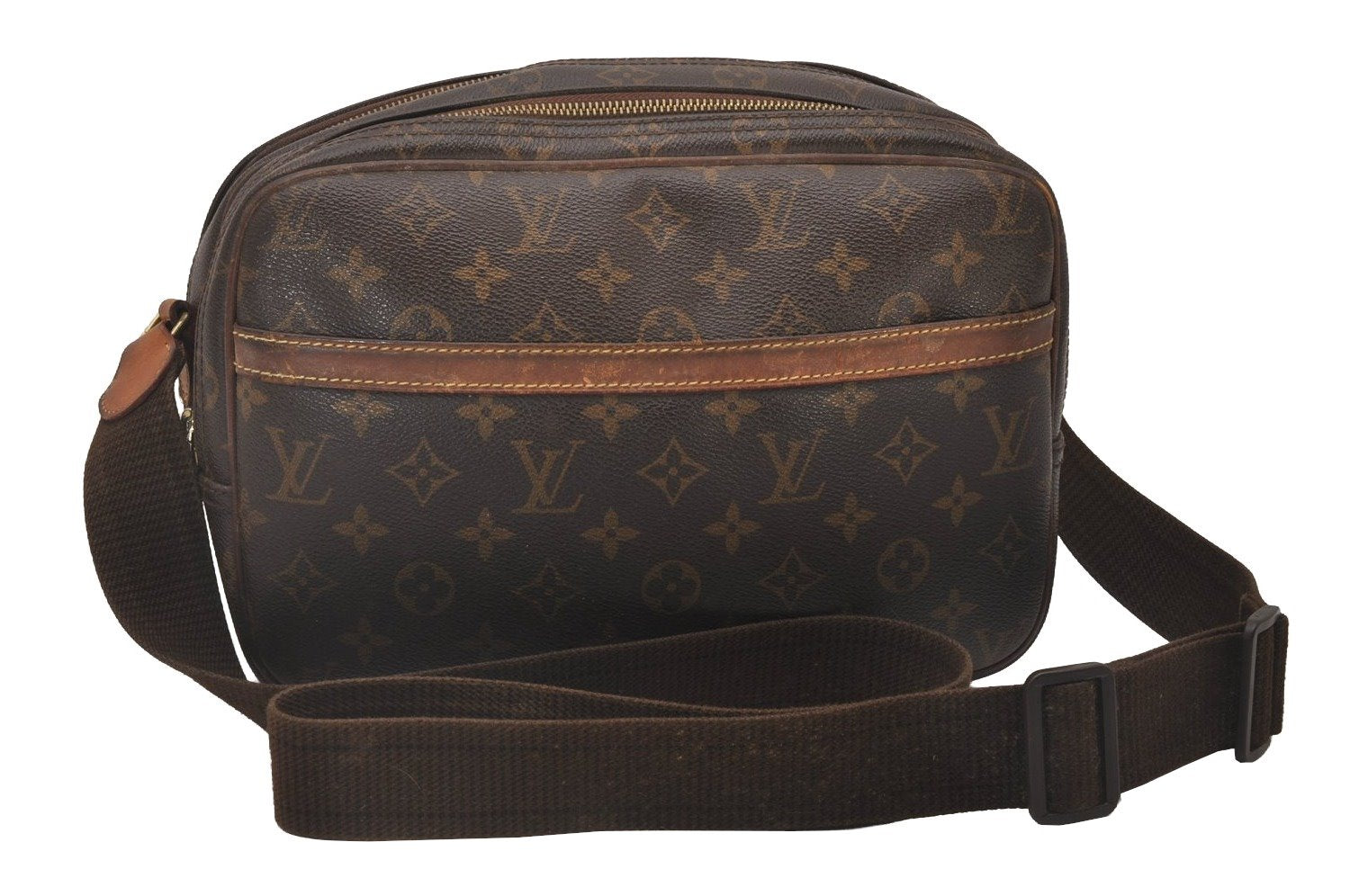 Authentic Louis Vuitton Monogram Reporter PM Shoulder Cross Bag M45254 LV 4282I