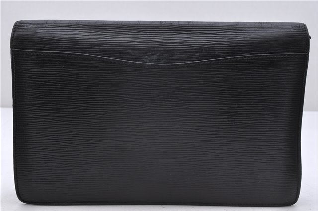 Authentic Louis Vuitton Epi Montaigne 27 Clutch Bag Black M52652 LV 4286D