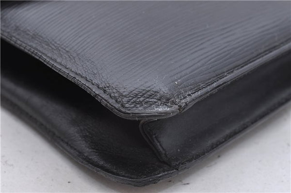 Authentic Louis Vuitton Epi Montaigne 27 Clutch Bag Black M52652 LV 4286D