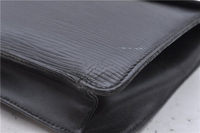 Authentic Louis Vuitton Epi Montaigne 27 Clutch Bag Black M52652 LV 4286D
