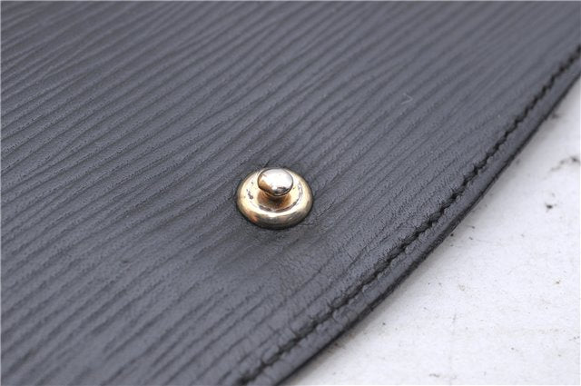 Authentic Louis Vuitton Epi Montaigne 27 Clutch Bag Black M52652 LV 4286D