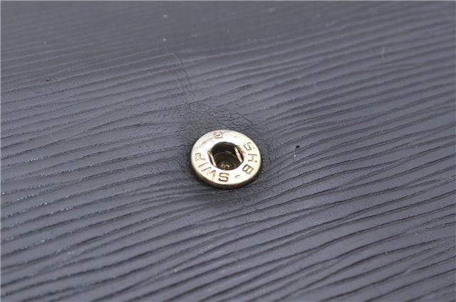 Authentic Louis Vuitton Epi Montaigne 27 Clutch Bag Black M52652 LV 4286D