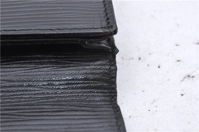 Authentic Louis Vuitton Epi Montaigne 27 Clutch Bag Black M52652 LV 4286D