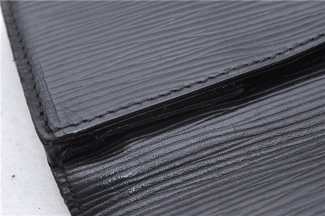 Authentic Louis Vuitton Epi Montaigne 27 Clutch Bag Black M52652 LV 4286D