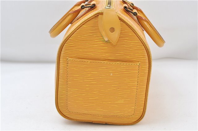 Authentic Louis Vuitton Epi Speedy 25 Hand Bag Yellow M43019 LV 4287D