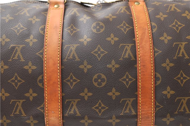 Authentic Louis Vuitton Monogram Keepall Bandouliere 50 M41416 Boston Bag 4287F