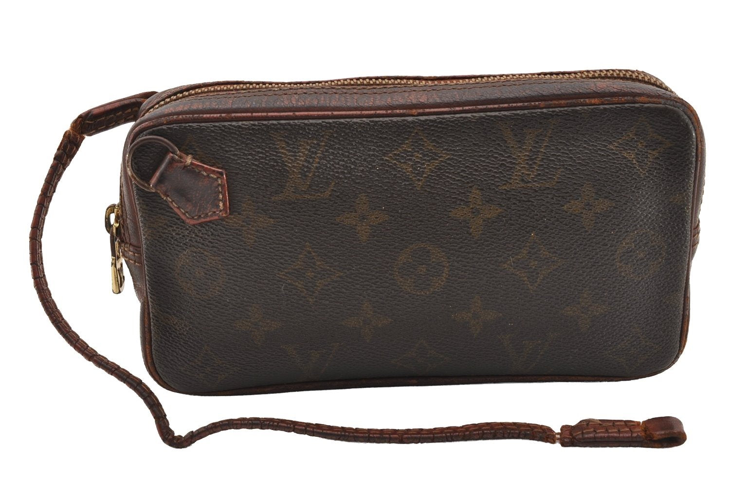 Authentic Louis Vuitton Monogram Pochette Sport Clutch Hand Bag LV Junk 4287I