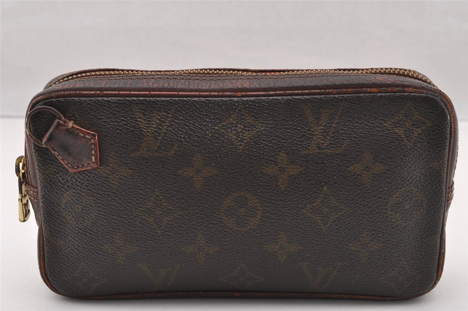 Authentic Louis Vuitton Monogram Pochette Sport Clutch Hand Bag LV Junk 4287I