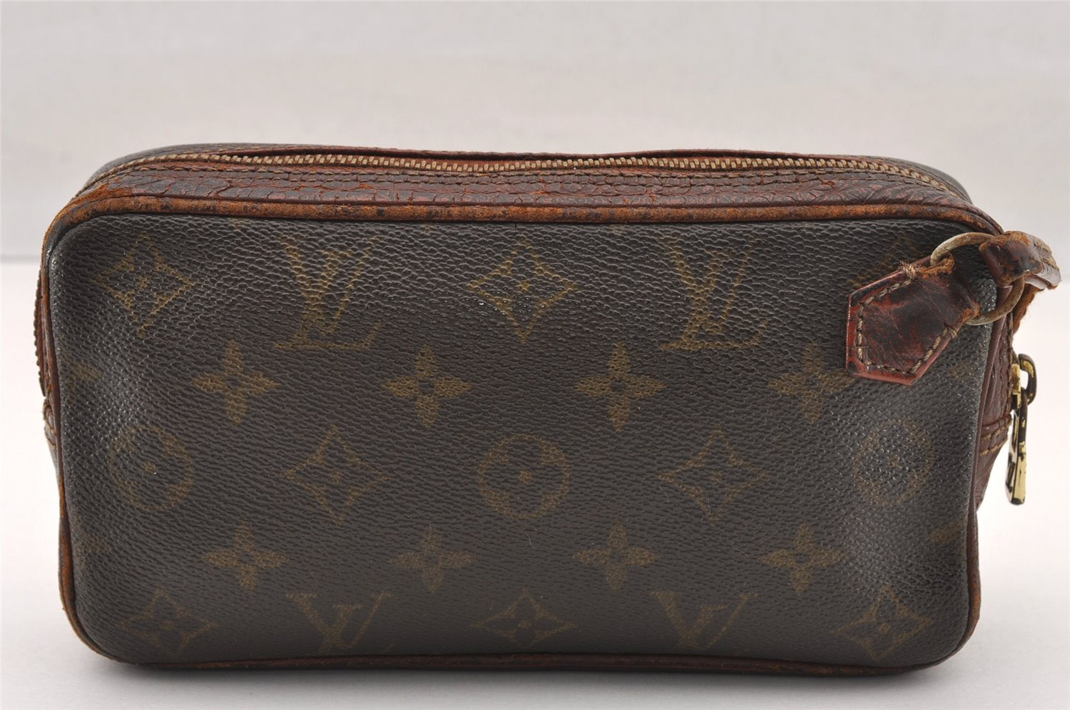 Authentic Louis Vuitton Monogram Pochette Sport Clutch Hand Bag LV Junk 4287I
