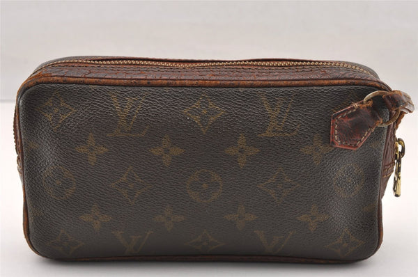 Authentic Louis Vuitton Monogram Pochette Sport Clutch Hand Bag LV Junk 4287I