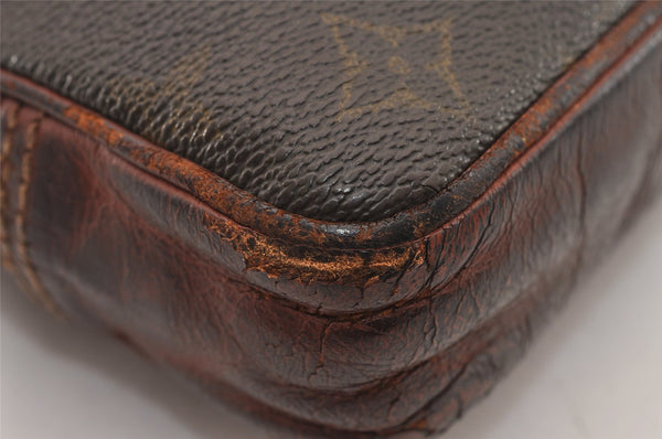 Authentic Louis Vuitton Monogram Pochette Sport Clutch Hand Bag LV Junk 4287I