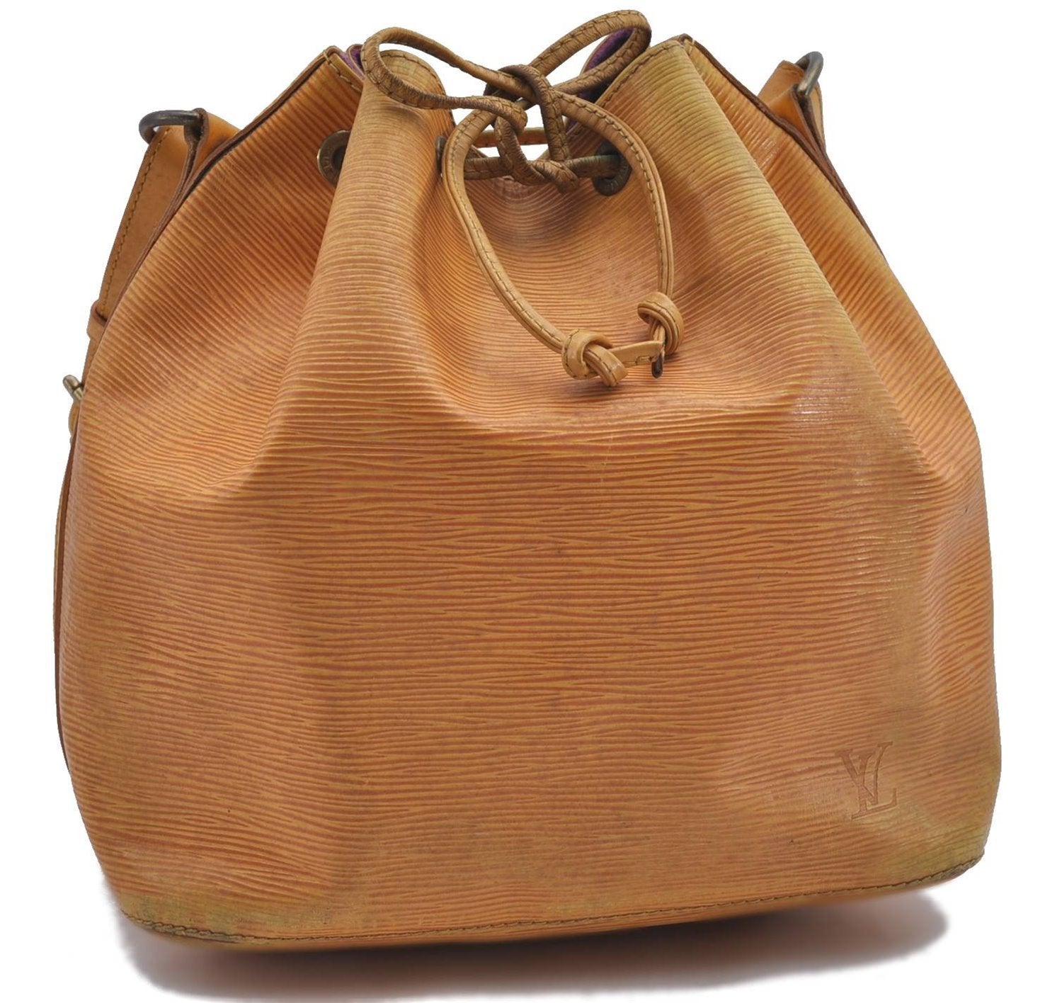 Authentic Louis Vuitton Epi Petit Noe Shoulder Bag Yellow M44109 LV 4288D