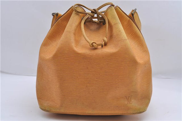 Authentic Louis Vuitton Epi Petit Noe Shoulder Bag Yellow M44109 LV 4288D