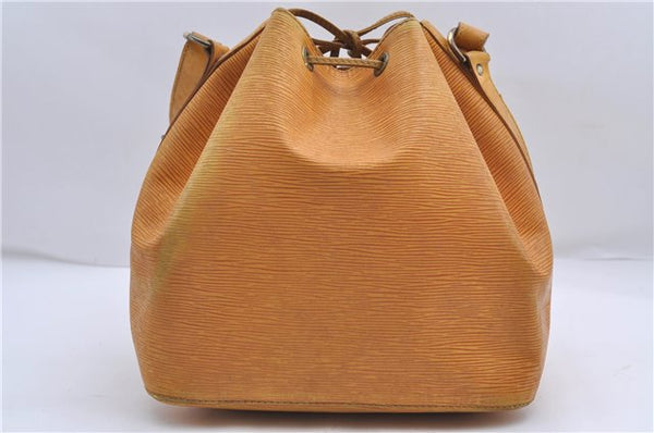Authentic Louis Vuitton Epi Petit Noe Shoulder Bag Yellow M44109 LV 4288D