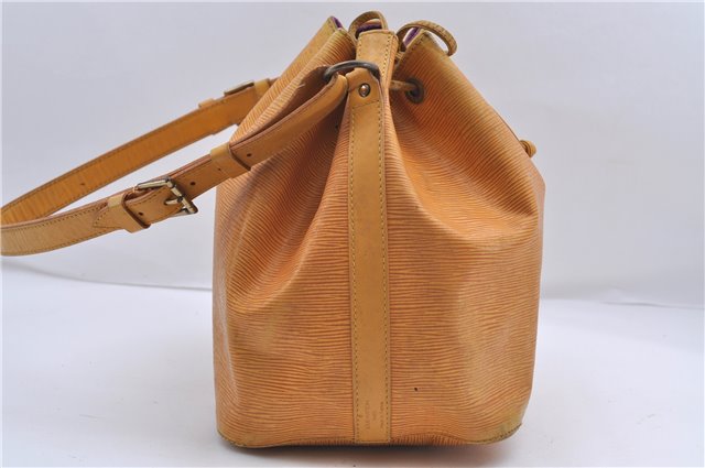 Authentic Louis Vuitton Epi Petit Noe Shoulder Bag Yellow M44109 LV 4288D
