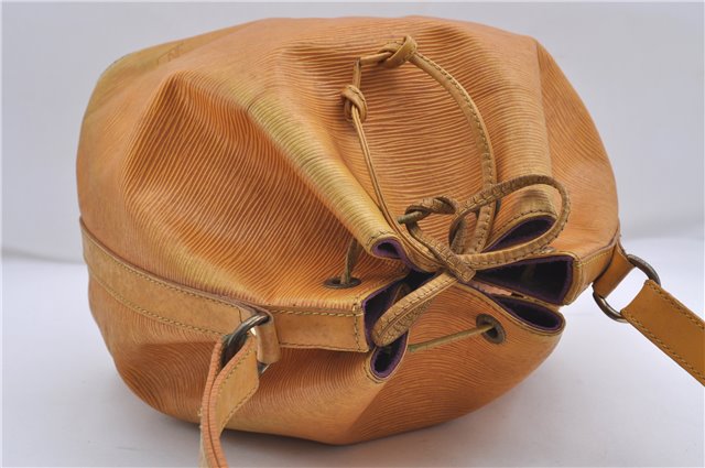 Authentic Louis Vuitton Epi Petit Noe Shoulder Bag Yellow M44109 LV 4288D