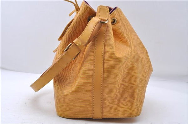 Authentic Louis Vuitton Epi Petit Noe Shoulder Bag Purse Yellow M44109 LV 4289D
