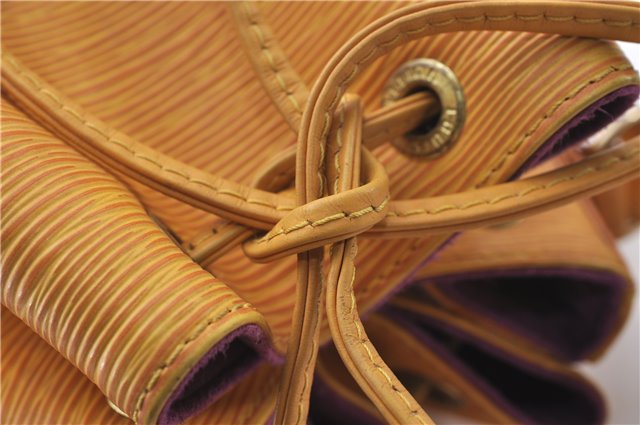 Authentic Louis Vuitton Epi Petit Noe Shoulder Bag Purse Yellow M44109 LV 4289D