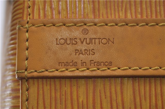 Authentic Louis Vuitton Epi Petit Noe Shoulder Bag Purse Yellow M44109 LV 4289D
