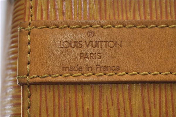 Authentic Louis Vuitton Epi Petit Noe Shoulder Bag Purse Yellow M44109 LV 4289D