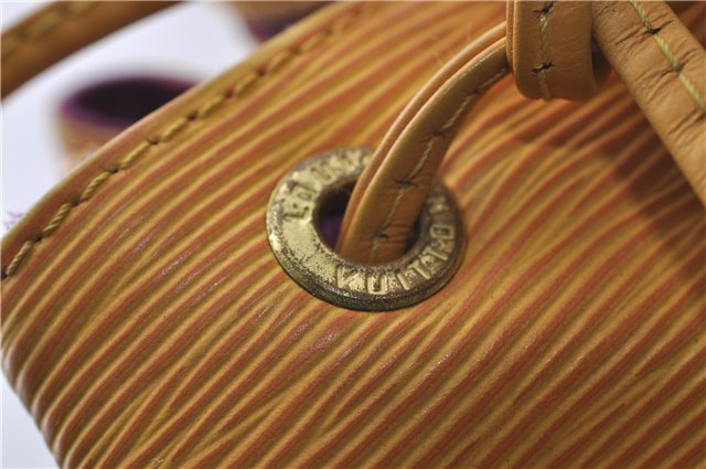 Authentic Louis Vuitton Epi Petit Noe Shoulder Bag Purse Yellow M44109 LV 4289D