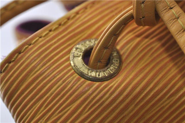 Authentic Louis Vuitton Epi Petit Noe Shoulder Bag Purse Yellow M44109 LV 4289D