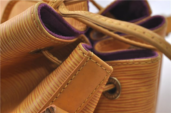 Authentic Louis Vuitton Epi Petit Noe Shoulder Bag Purse Yellow M44109 LV 4289D