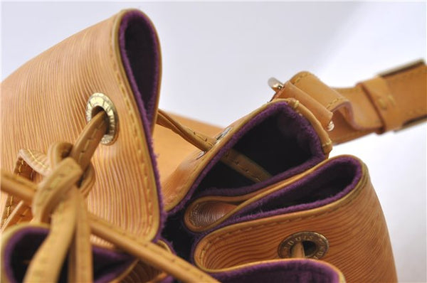 Authentic Louis Vuitton Epi Petit Noe Shoulder Bag Purse Yellow M44109 LV 4289D