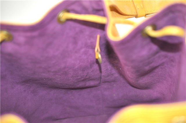 Authentic Louis Vuitton Epi Petit Noe Shoulder Bag Purse Yellow M44109 LV 4289D