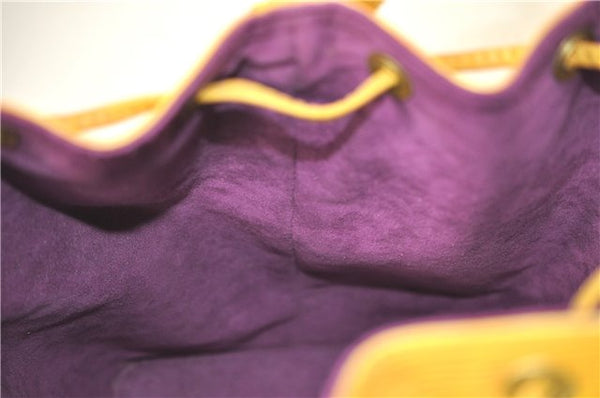 Authentic Louis Vuitton Epi Petit Noe Shoulder Bag Purse Yellow M44109 LV 4289D