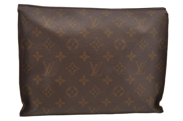 Auth Louis Vuitton Monogram Poche Toilette 26 Cosmetics Pouch Old Model LV 4289I