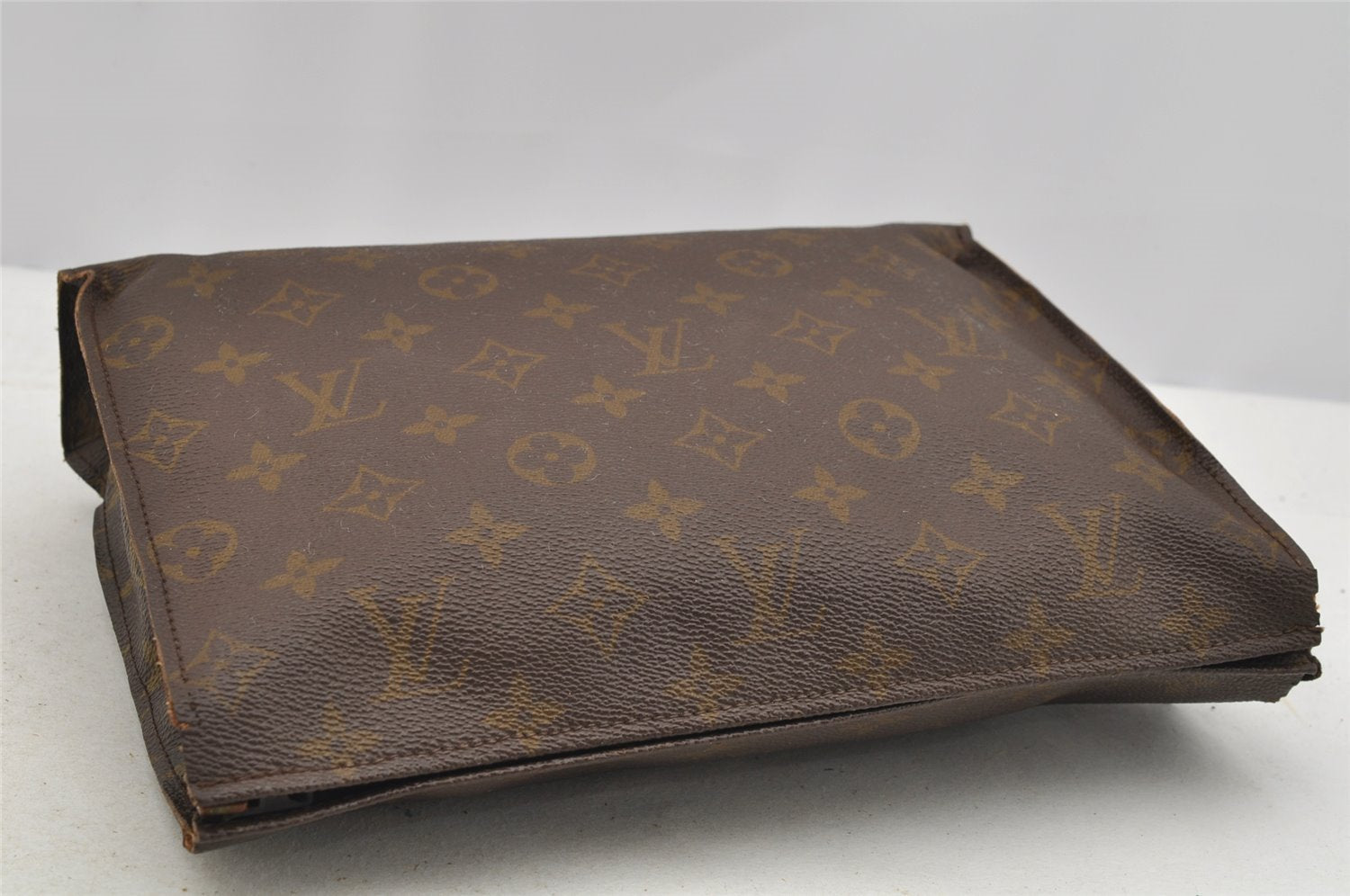 Auth Louis Vuitton Monogram Poche Toilette 26 Cosmetics Pouch Old Model LV 4289I