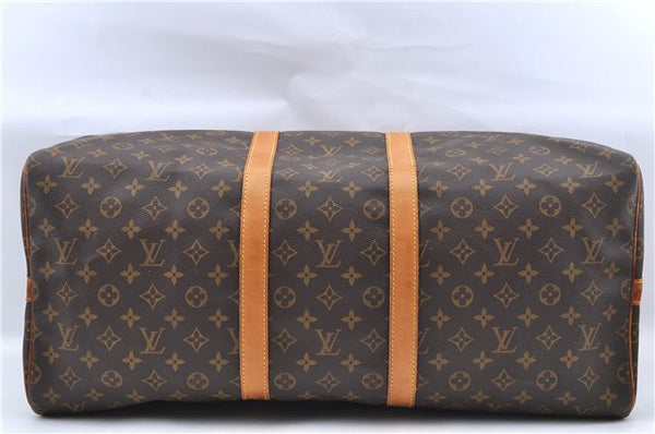 Authentic Louis Vuitton Monogram Keepall Bandouliere 55 M41414 Boston Bag 4290C