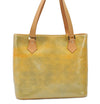 Authentic Louis Vuitton Vernis Houston Shoulder Hand Bag Yellow M91053 LV 4290D