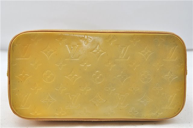 Authentic Louis Vuitton Vernis Houston Shoulder Hand Bag Yellow M91053 LV 4290D