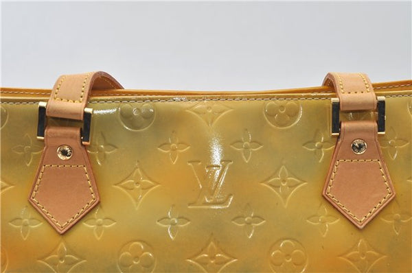 Authentic Louis Vuitton Vernis Houston Shoulder Hand Bag Yellow M91053 LV 4290D