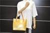 Authentic Louis Vuitton Vernis Houston Shoulder Hand Bag Yellow M91053 LV 4290D