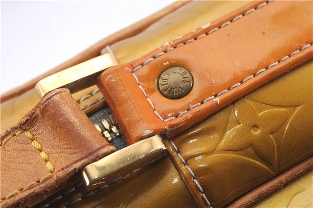 Auth Louis Vuitton Vernis Wooster Shoulder Cross Body Bag Yellow M91036 LV 4291D