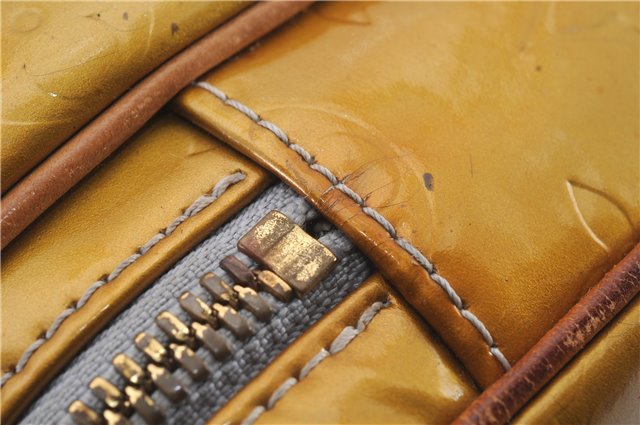 Auth Louis Vuitton Vernis Wooster Shoulder Cross Body Bag Yellow M91036 LV 4291D