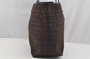Authentic FENDI Vintage Zucchino Shoulder Tote Bag Canvas Leather Brown 4291I