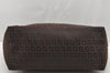 Authentic FENDI Vintage Zucchino Shoulder Tote Bag Canvas Leather Brown 4291I